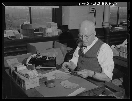 Philadelphia, Pennsylvania. Checking accounts of the order at the W. Atlee Burpee Company, seed dealers