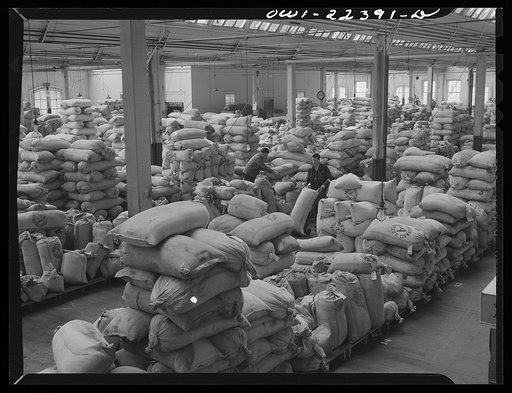 Untitled photo, possibly related to: Philadelphia, Pennsylvania. Bulk storage of seeds at the W. Atlee Burpee Company, seed dealers