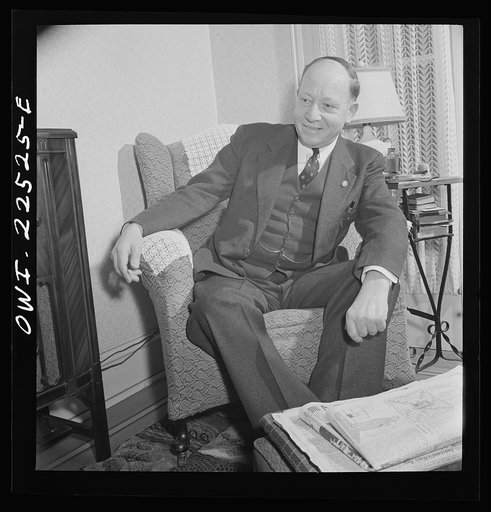 Philadelphia, Pennsylvania. Swedish-American foreman at the SKF roller bearing factory at home