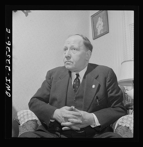 Philadelphia, Pennsylvania. Swedish-American foreman at the SKF roller bearing factory at home