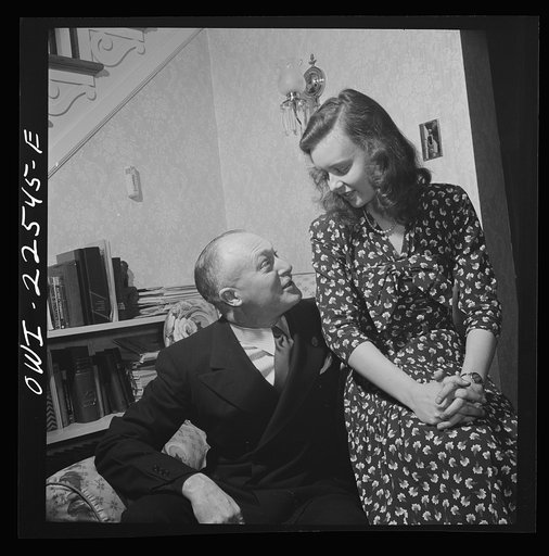 Philadelphia, Pennsylvania. Swedish-American executive of the SKF roller bearing factory and his daughter