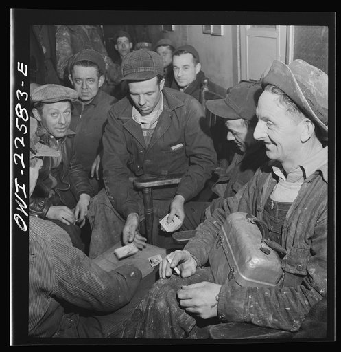 Baltimore, Maryland. Eighteen hundred workers are carried from the Bethlehem Fairfield shipyard to Baltimore on a former Wilson Line pleasure boat. The trip takes twenty minutes