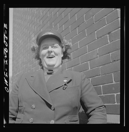 Untitled photo, possibly related to: Baltimore, Maryland. Woman trolley conductor