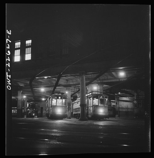 Baltimore, Maryland. Trolley terminal
