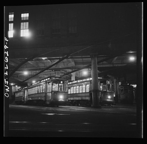 Baltimore, Maryland. Trolley terminal