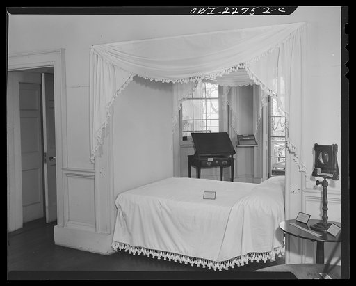 Untitled photo, possibly related to: Charlottesville, Virginia. Bedroom of Thomas Jefferson at Monticello