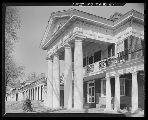 Charlottesville, Virginia. Home of the Dean of Law on the campus of the University of Virginia
