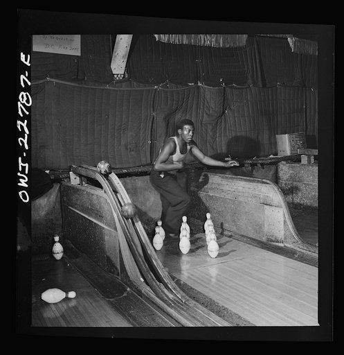 Washington, D.C. Pin boy at a bowling alley