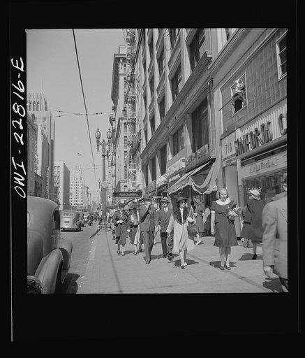 Los Angeles, California. Downtown street scene