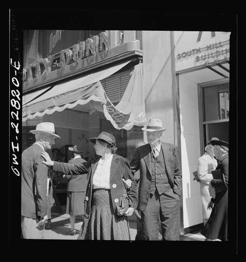 Los Angeles, California. People on a downtown street