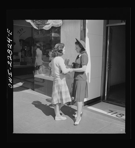 Hollywood, California. Visiting on a downtown street