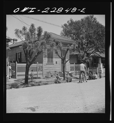 New Orleans, Louisiana. Children playing in the street