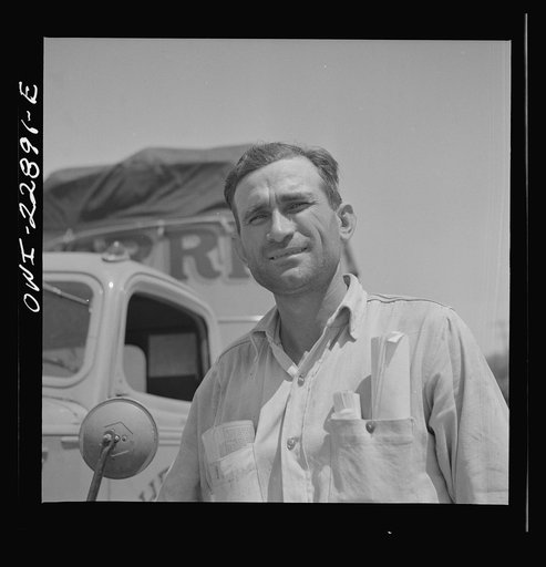 Franklin, Louisiana. Jean Broussard, Cajun truck driver