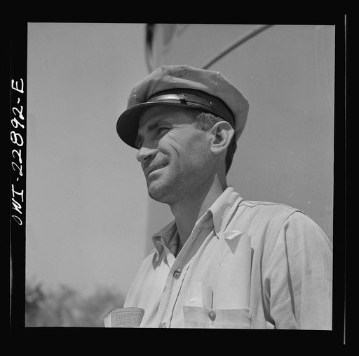 Untitled photo, possibly related to: Franklin, Louisiana. Jean Broussard, Cajun truck driver