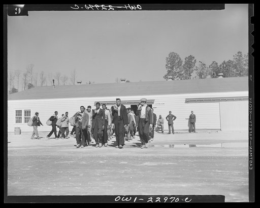 Camp Lejeune, New River, North Carolina. Scene and activities on camp grounds of the 51st Composite Battalion, U.S. Marine Corps