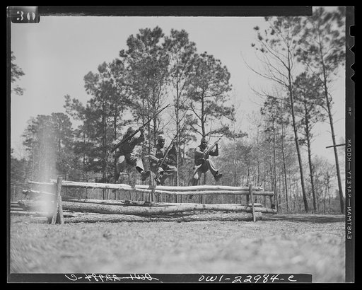 Camp Lejeune, New River, North Carolina. Scene at the camp, representing activities of the 51st Composite Battalion, U.S. Marine Corps