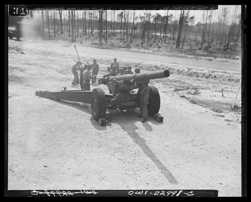 Camp Lejeune, New River, North Carolina. Scene showing part of the activities of the 51st Composite Battalion, U.S. Marine Corps