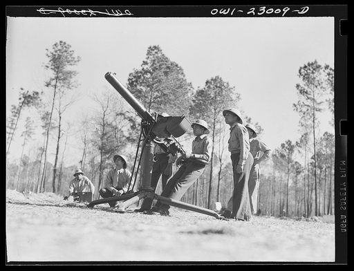 Negro Marines prepare for action. Breaking a tradition of 167 years, the U.S. Marine Corps started enlisting Negroes on June 1, 1942. The first class of 1,200 Negro volunteers began their training three months later as members of the 51st Composite Defense Battalion at Montford Point, a section of t