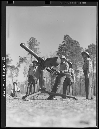 Camp Lejeune, New River, North Carolina. Scene at the camp showing one of the activities of the 51st Composite Battalion, U.S. Marine Corps