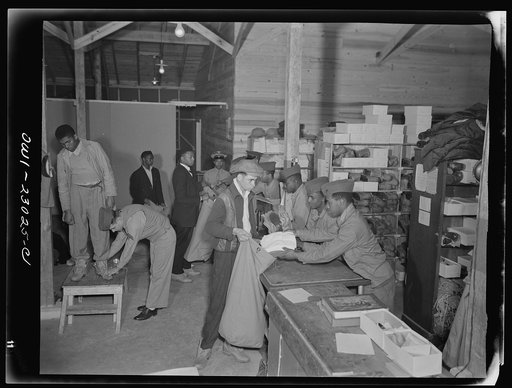 Camp Lejeune, New River, North Carolina. Scene and activities on camp grounds of the 51st Composite Battalion, U.S. Marine Corps