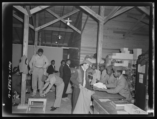 Camp Lejeune, New River, North Carolina. Scene and activities on camp grounds of the 51st Composite Battalion, U.S. Marine Corps