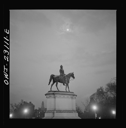 Washington, D.C. A statue of General Scott, Scott Circle at Sixteenth Street
