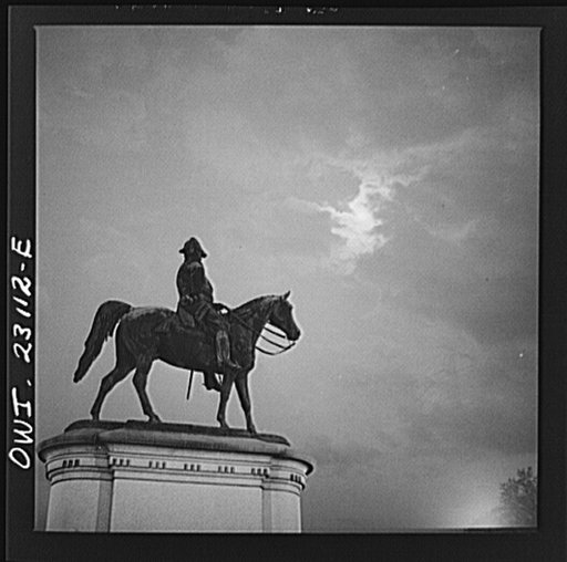Washington, D.C. A statue of General Scott, Scott Circle at Sixteenth Street