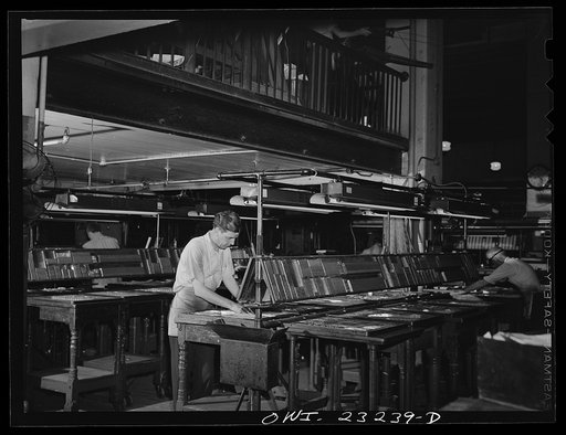 Dallas, Texas. Composing room of the Dallas Morning News