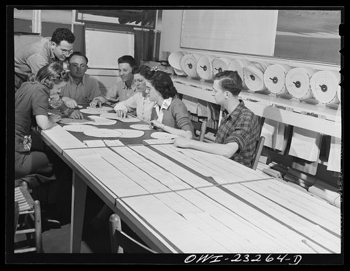 Untitled photo, possibly related to: Lufkin, Texas. Southland paper mill. Consulting operations charts
