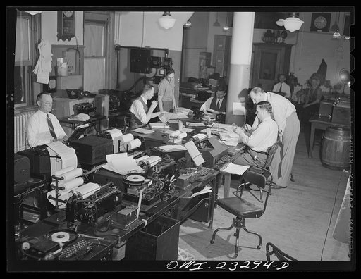 Dallas, Texas. Associated Press room at the Dallas Morning News