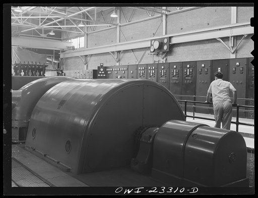Lufkin, Texas. Southland paper mill. Turbo generator in the power house