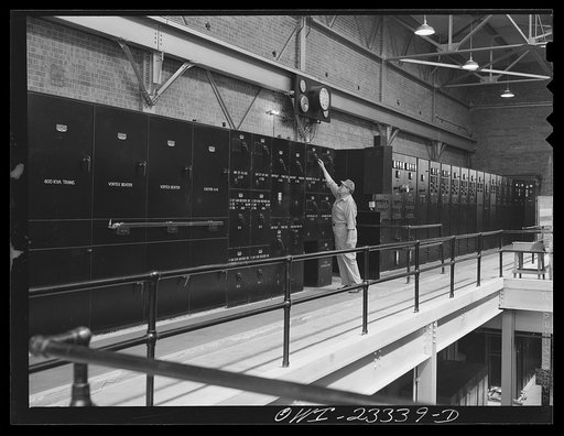 Lufkin, Texas. Southland paper mill. Control panels in the power house