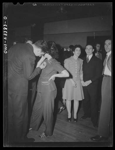 Untitled photo, possibly related to: Buffalo, New York. Swingshift dance held weekly at the Main-Utica ballroom from midnight to four a.m.