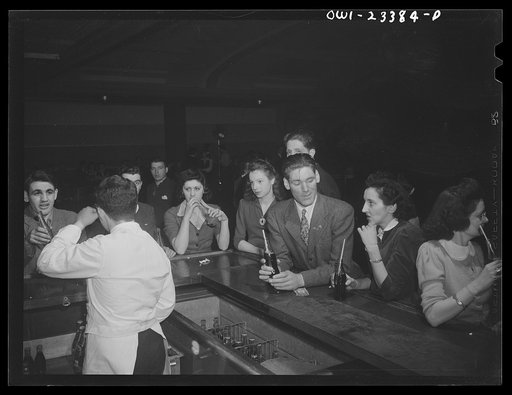 Buffalo, New York. Soda bar at the swingshift dance held weekly at the Main-Utica ballroom. Drinking of hard liquor is forbidden