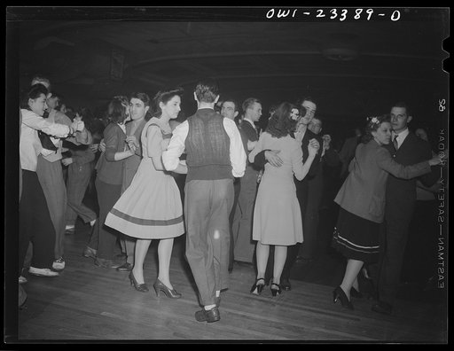 Untitled photo, possibly related to: Buffalo, New York. Swingshift dance held weekly at the Main-Utica ballroom from midnight to four a.m.