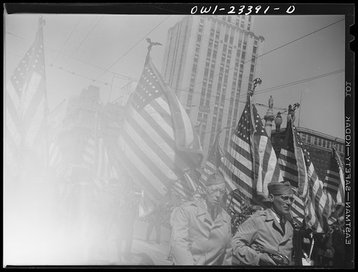 Untitled photo, possibly related to: Buffalo, New York. Parade held to raise money for the cruiser Buffalo