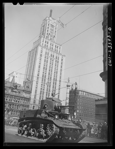 Buffalo, New York. Parade held to raise money for the cruiser Buffalo