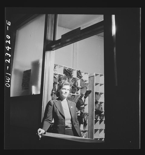 Untitled photo, possibly related to: Buffalo, New York. Purse checkroom at the swingshift dance held weekly from midnight until four a.m. at the Main-Utica ballroom