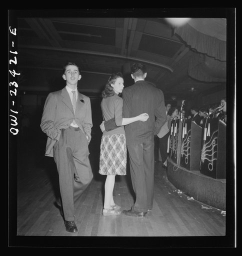Untitled photo, possibly related to: Buffalo, New York. Swingshift dance held weekly at the Main-Utica ballroom from midnight to four a.m.