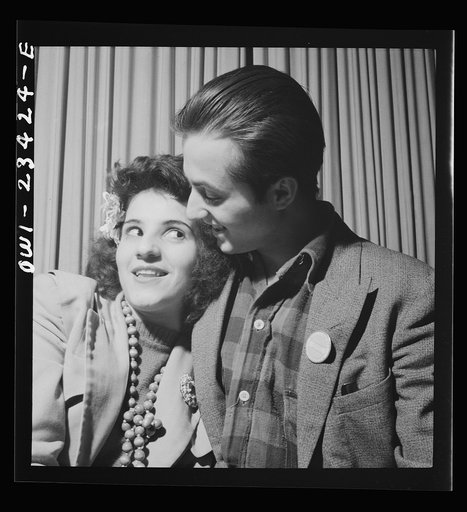 Buffalo, New York. Swingshift workers on the sidelines at the weekly swingshift dance held at the Main-Utica ballroom