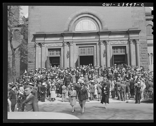Untitled photo, possibly related to: Washington, D.C. Church on Connecticut Avenue on Easter Sunday morning