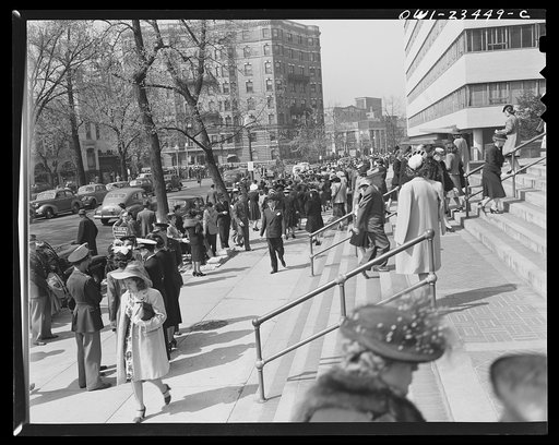 Washington, D.C. Longfeller building during the Easter season