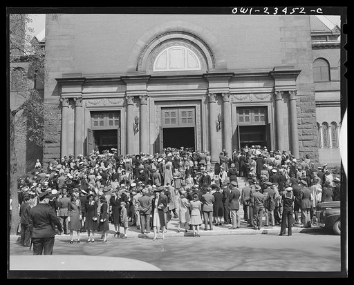 Untitled photo, possibly related to: Washington, D.C. Church on Connecticut Avenue on Easter Sunday morning