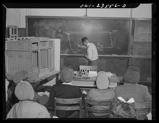 Bethlehem-Fairfield shipyards, Baltimore, Maryland. Women attending a training class
