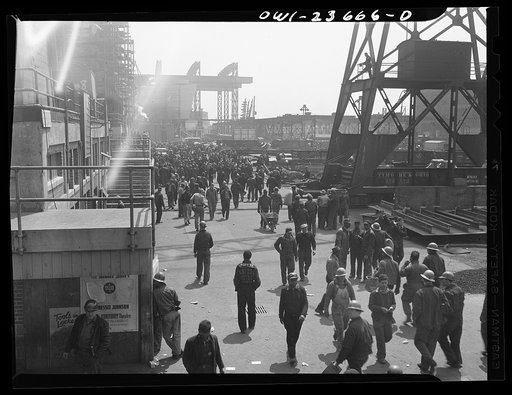 Untitled photo, possibly related to: Bethlehem-Fairfield shipyards, Baltimore, Maryland. General view of the yard