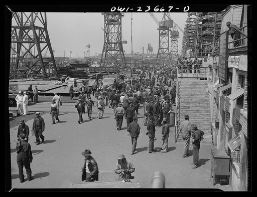 Bethlehem-Fairfield shipyards, Baltimore, Maryland. General view of the yard