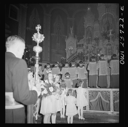 Untitled photo, possibly related to: Buffalo, New York. Easter high mass at the Corpus Christi church in the Polish community