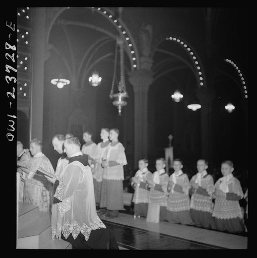 Untitled photo, possibly related to: Buffalo, New York. Easter high mass at the Corpus Christi church in the Polish community