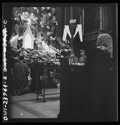 Untitled photo, possibly related to: Buffalo, New York. Procession and high mass on Easter at the Corpus Christi church in the Polish community
