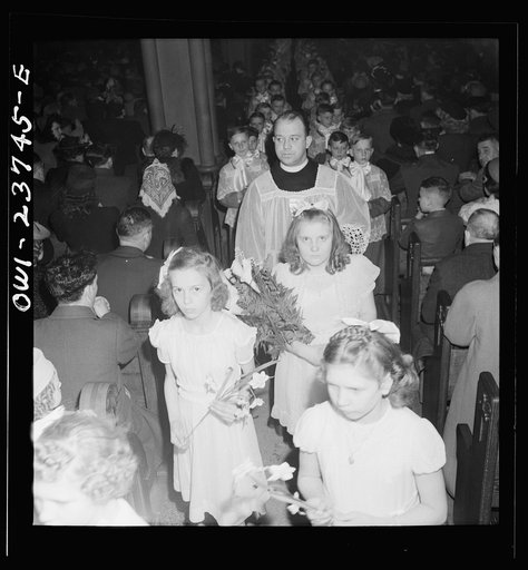 Untitled photo, possibly related to: Buffalo, New York. Procession and high mass on Easter at the Corpus Christi church in the Polish community